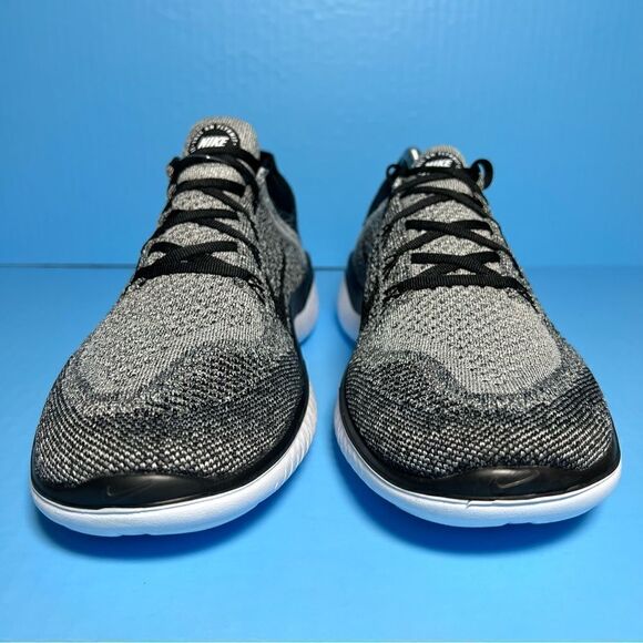 Nike Mens FR Flyknit 2018 Running Shoes in Oreo - Picture 2 of 11